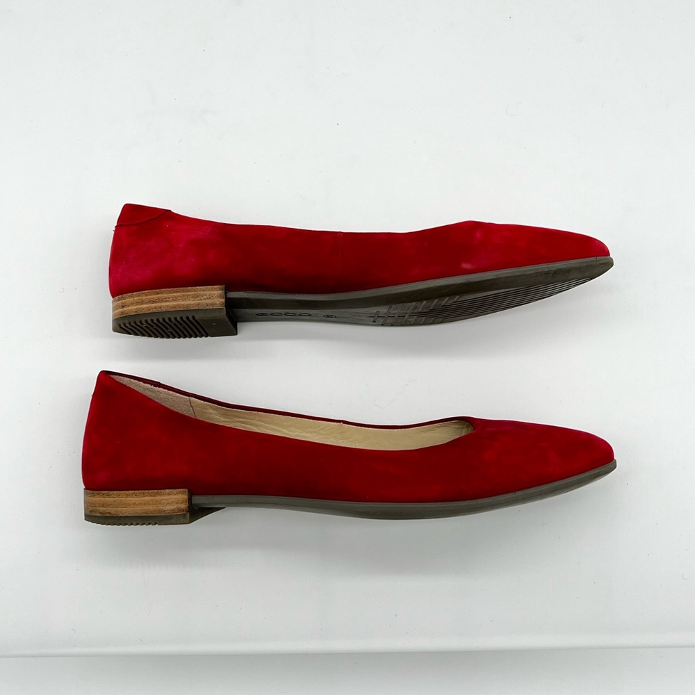 Ecco Shape Pointy Ballerina chili red Flats - Picture 7 of 13
